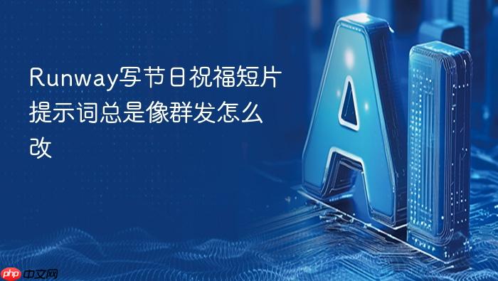 runway写节日祝福短片提示词总是像群发怎么改
