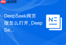 DeepSeek网页版怎么打开_DeepSeek电脑端对话使用方法