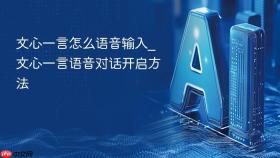 文心一言怎么语音输入_文心一言语音对话开启方法