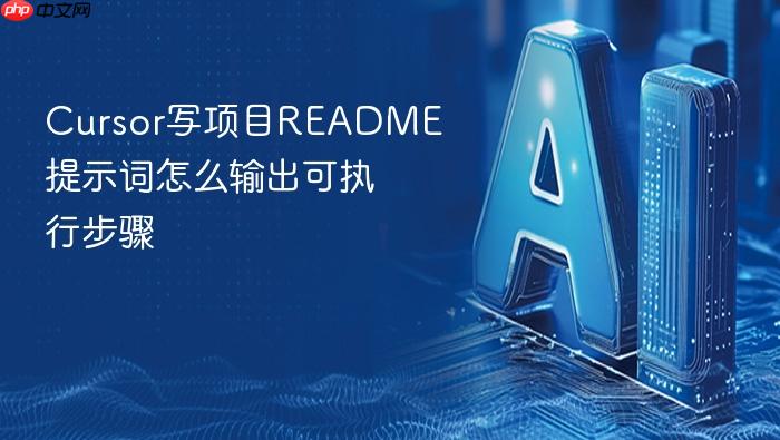 cursor写项目readme提示词怎么输出可执行步骤
