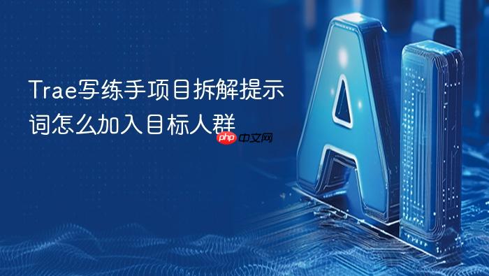 trae写练手项目拆解提示词怎么加入目标人群