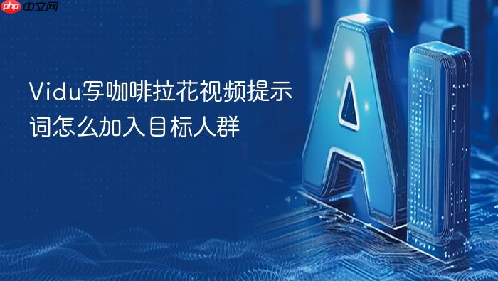 vidu写咖啡拉花视频提示词怎么加入目标人群