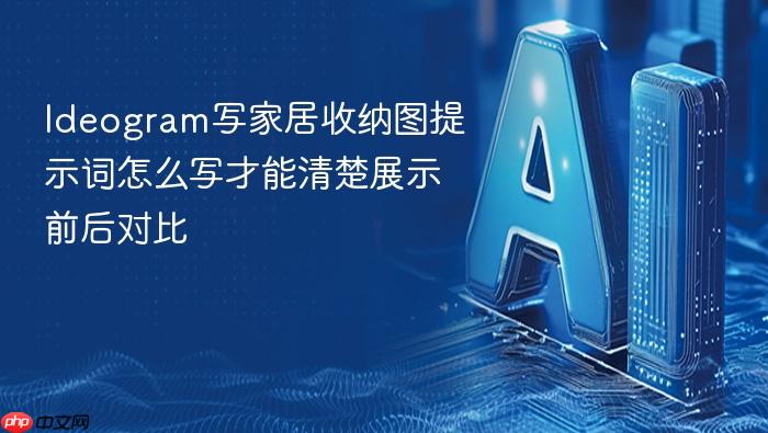 ideogram写家居收纳图提示词怎么写才能清楚展示前后对比