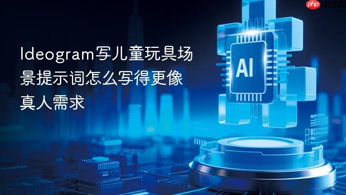 ideogram写儿童玩具场景提示词怎么写得更像真人需求