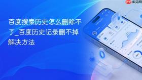 百度搜索历史怎么删除不了_百度历史记录删不掉解决方法