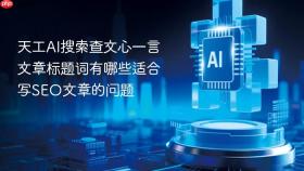 天工ai搜索查文心一言文章标题词有哪些适合写seo文章的问题
