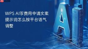 WPS AI写费用申请文案提示词怎么按平台语气调整