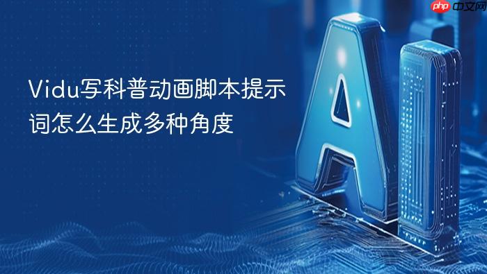 vidu写科普动画脚本提示词怎么生成多种角度