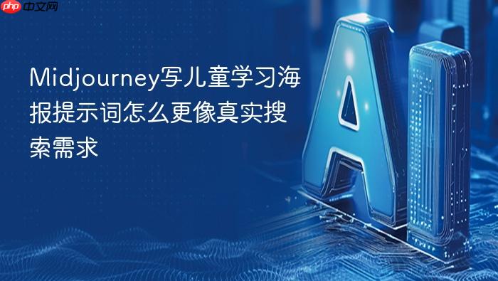 midjourney写儿童学习海报提示词怎么更像真实搜索需求