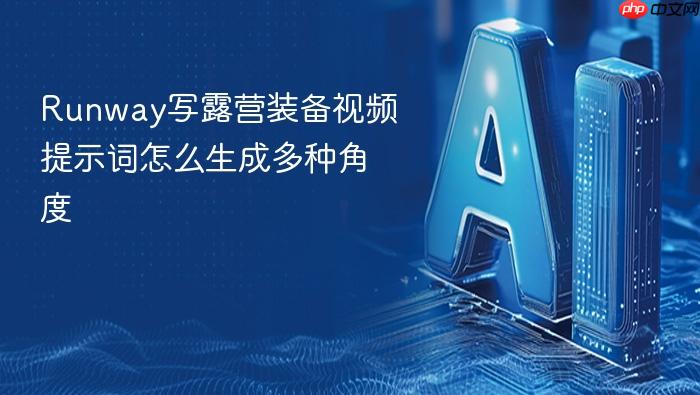 runway写露营装备视频提示词怎么生成多种角度