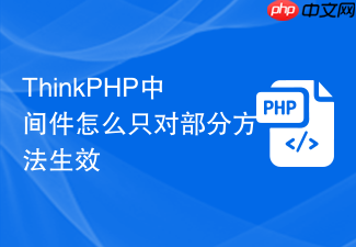 thinkphp中间件怎么只对部分方法生效