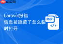 Laravel报错信息被隐藏了怎么临时打开