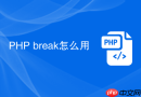 PHP break怎么用