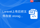 laravel上传后把文件存到 storage 怎么写