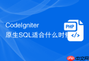 codeigniter原生sql适合什么时候用