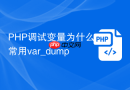 PHP调试变量为什么常用var_dump