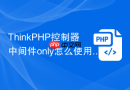 ThinkPHP控制器中间件only怎么使用