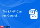 ThinkPHP Cache-Control响应头怎么配置