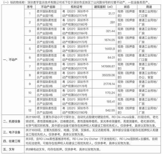 柔宇显示名下资产一拍流拍 二拍降价约2.5亿元