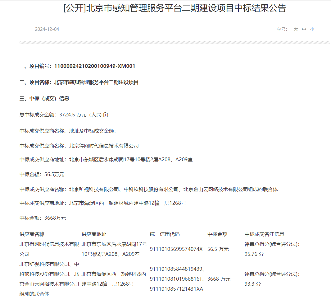 旷视中标!AI+驱动北京城市感知管理跃升
