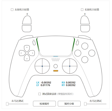 谷粒科技给手柄测试工具新增PS4和PS5游戏手柄的摇杆校准功能