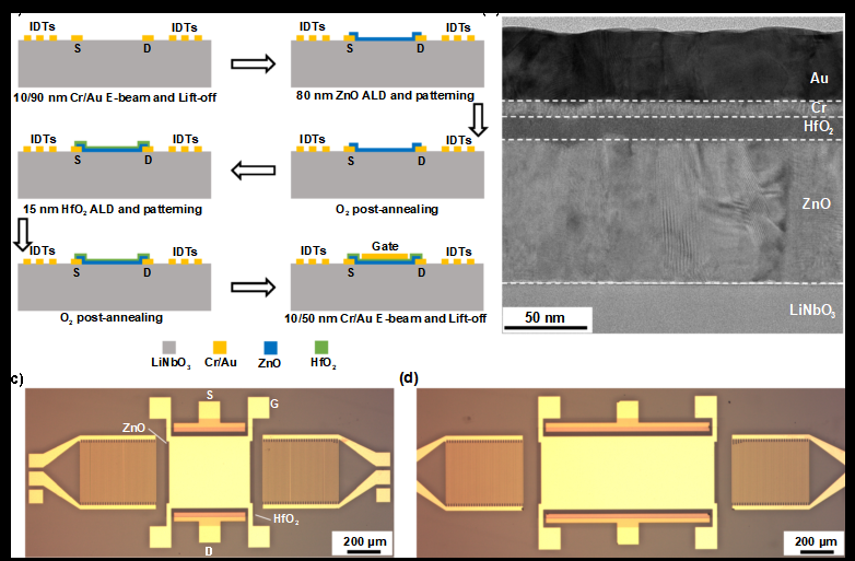 南科大深港微电子学院于洪宇、王中锐、汪青研究团队在LiNbO3压电声表面波相移器领域取得新进展