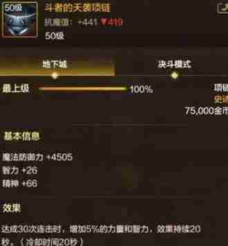 dnf手游最强项链是哪个装备