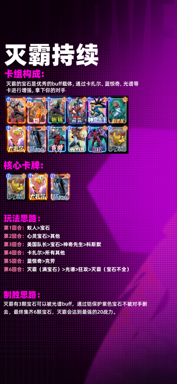 漫威终极逆转公测推荐卡组-强势卡组推荐