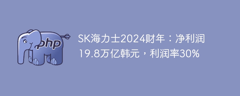 SK海力士2024财年:净利润19.8万亿韩元,利润率30%