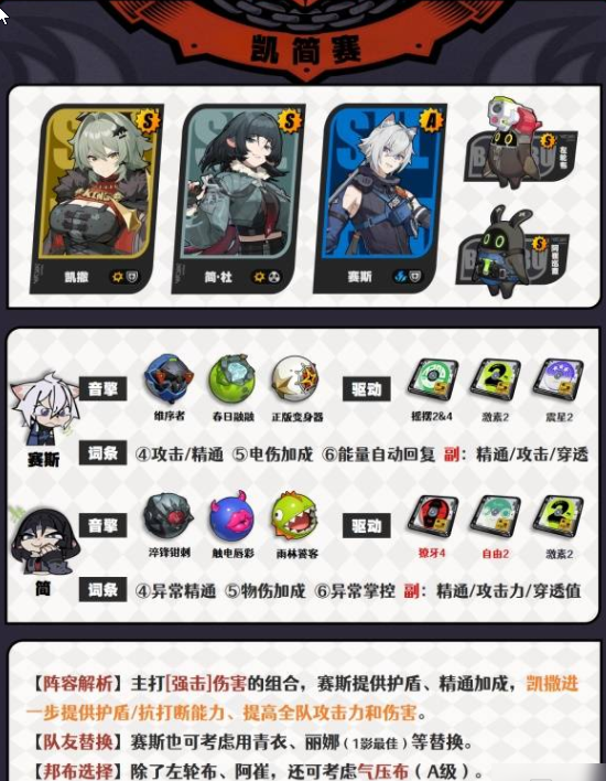 绝区零凯撒队伍搭配-凯撒队伍搭配攻略