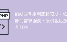 IBM四季度利润超预期，软件部门需求强劲，股价盘后飙升10%