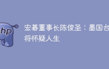 宏碁董事长陈俊圣：墨国台链将怀疑人生