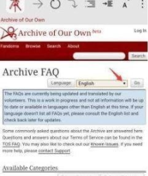 Archive of Our Own网址链接看文入口