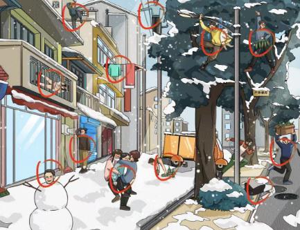 疯狂梗传冰天雪地攻略-冰天雪地找出12个喝醉的人答案解析
