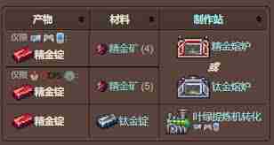 泰拉瑞亚精金矿如何合成精金锭-泰拉瑞亚精金锭合成方法与步骤详解