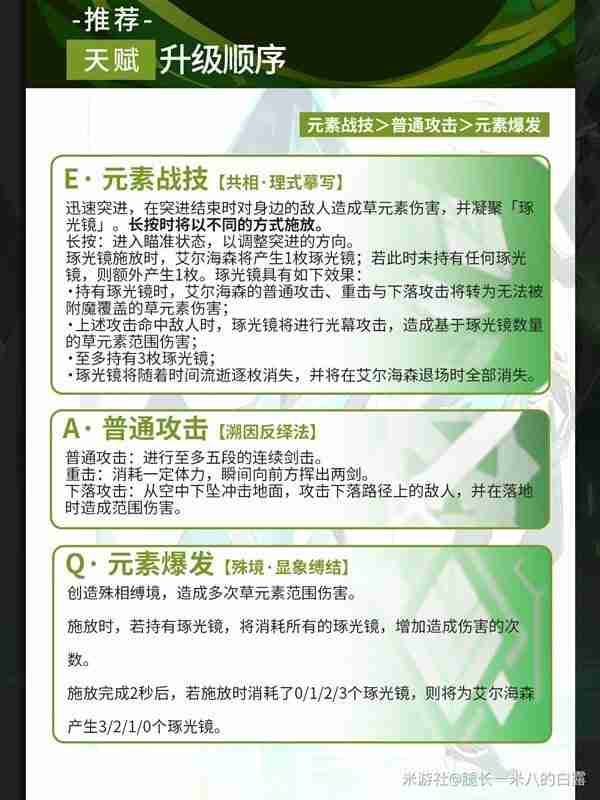 《原神》4.7艾尔海森培养方式以及相关材料获取方式