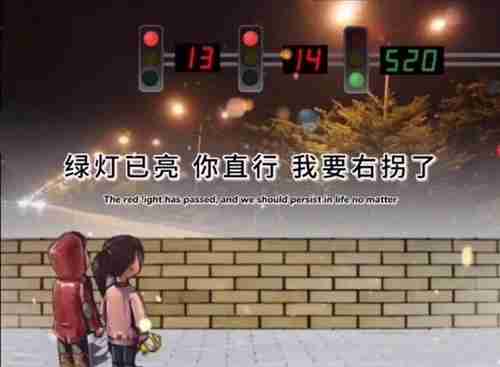 绿灯已亮你直行我要拐弯了图片