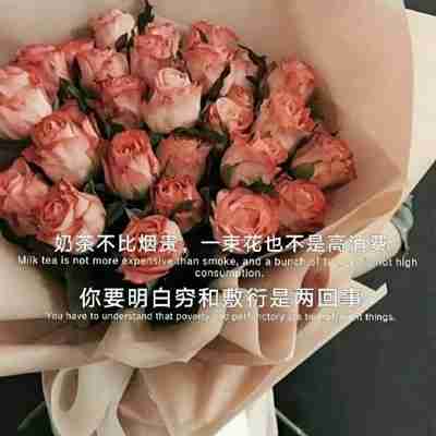 奶茶并不比烟贵一束花也不是高消费图片