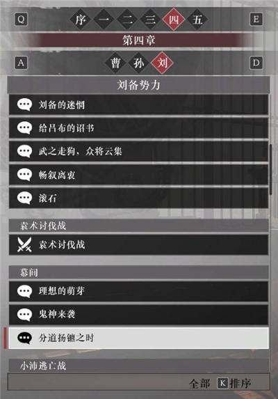 真三国无双起源刘备阵营故事解锁列表