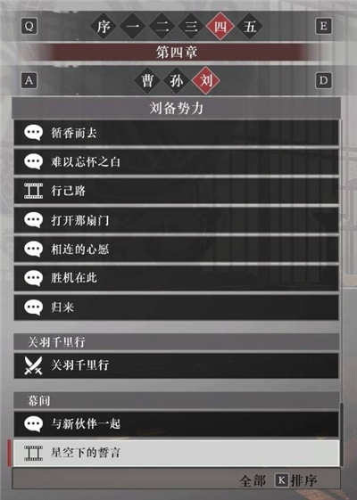 真三国无双起源刘备阵营故事解锁列表