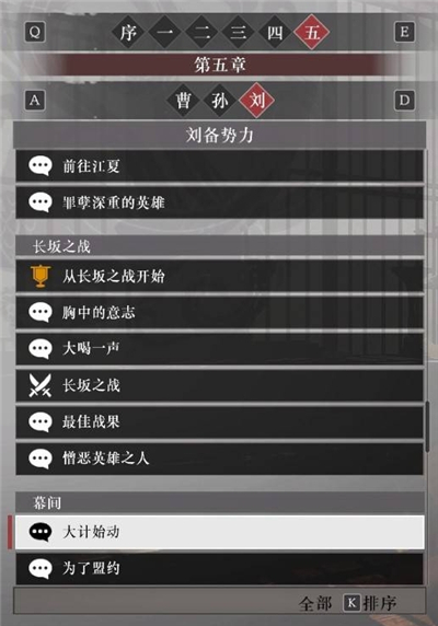 真三国无双起源刘备阵营故事解锁列表