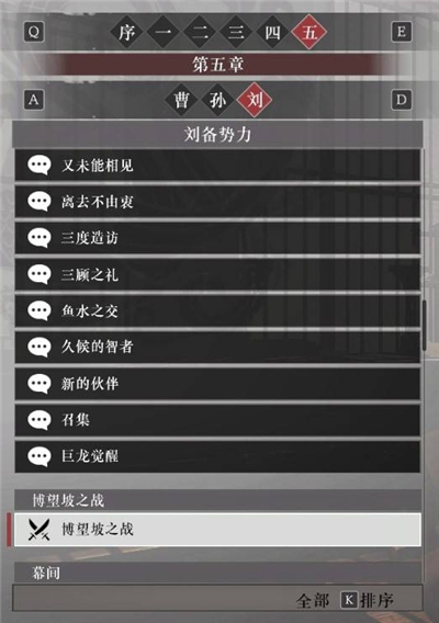 真三国无双起源刘备阵营故事解锁列表