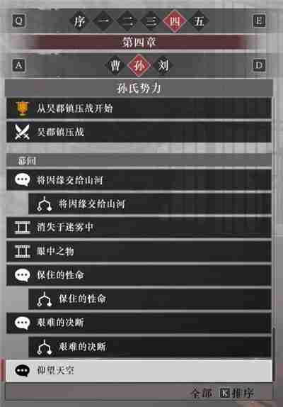 真三国无双起源孙权阵营故事解锁列表
