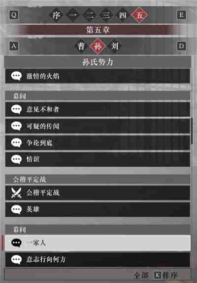 真三国无双起源孙权阵营故事解锁列表