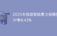 2025年我国智能算力规模预计增长43%
