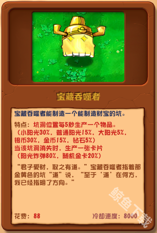植物大战僵尸杂交版宝藏吞噬者详情 植物大战僵尸杂交版宝藏吞噬者图鉴