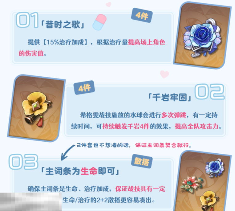 原神希格雯带什么圣遗物 希格雯圣遗物选择攻略