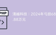 清越科技：2024年亏损6896.88万元