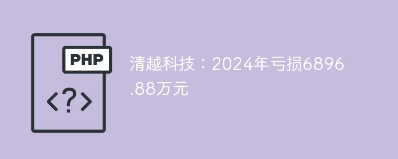 清越科技：2024年亏损6896.88万元