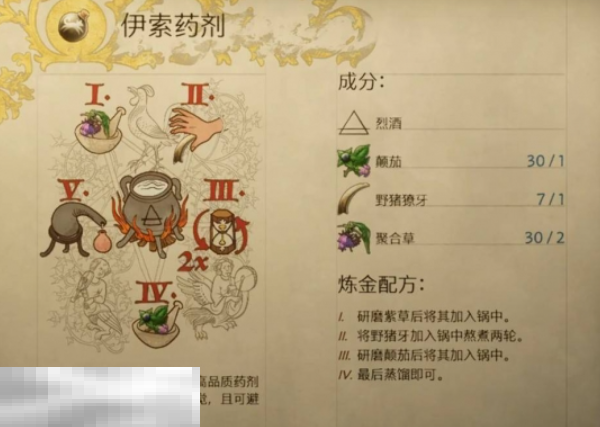 天国拯救2伊索药剂怎么做 伊索药剂制作攻略